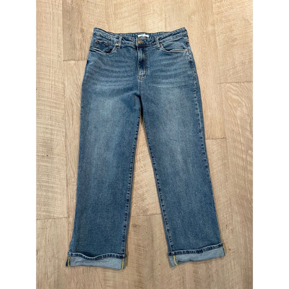 STS Blue medium wash fixed cuff jeans, size 14